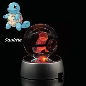 BNWT Pokemon 3D Crystal Ball Night Light Lamp Statue - Squirtle Kids Gift